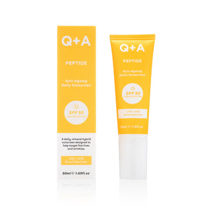Q+A Peptide SPF 50 anti-ageing daily sunscreen 50ml