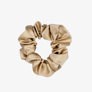 Make My Mask Satin scrunchie beige