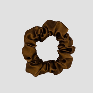 Make My Mask Satin scrunchie beige