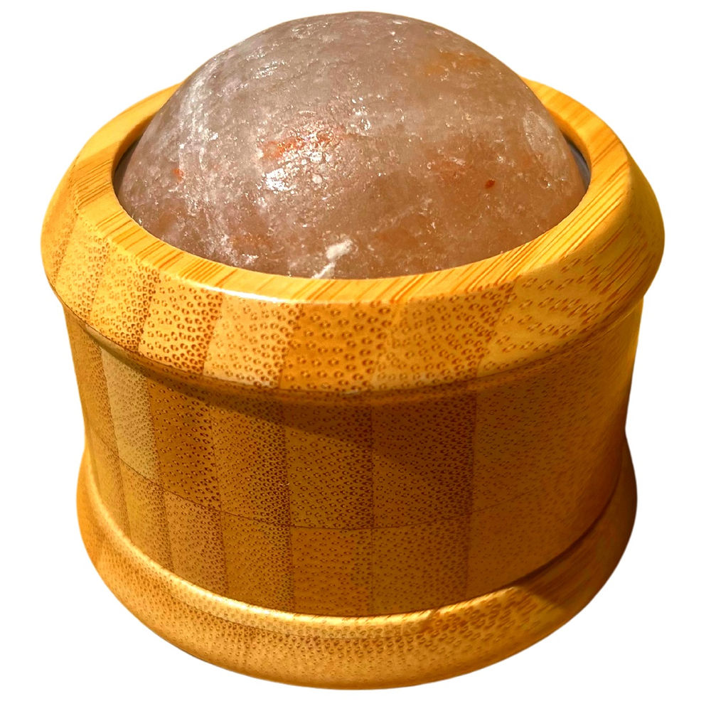 Yù Beauty Himalayan salt ball with bamboo massager