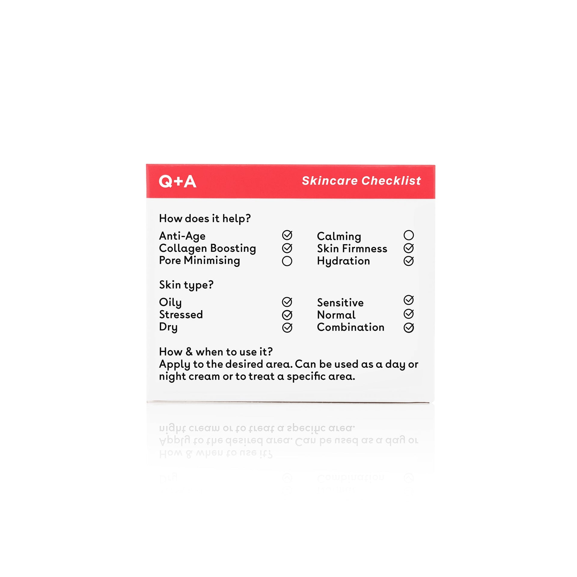 Q+A 5-HTP face & neck cream 50g