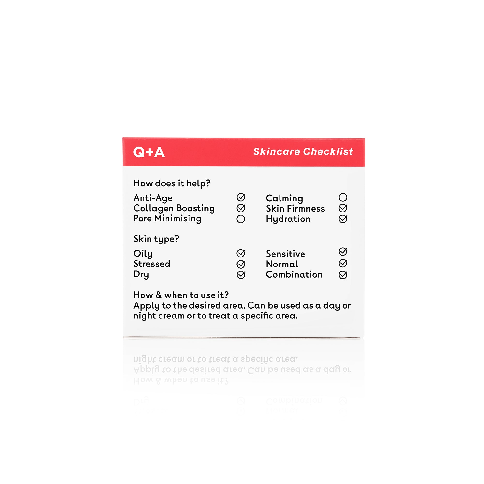 Q+A 5-HTP face & neck cream 50g