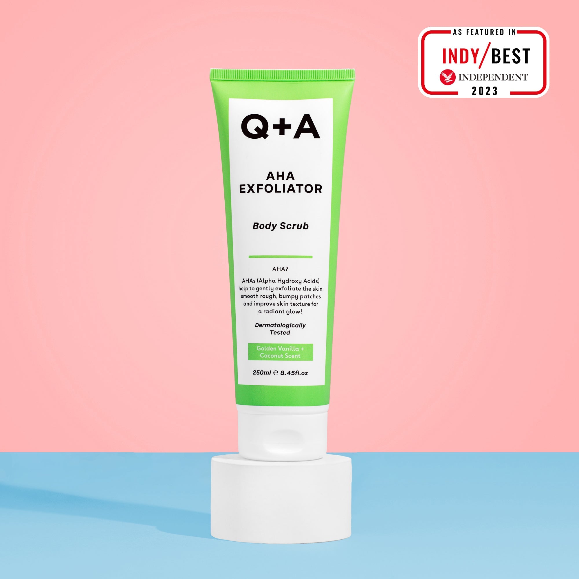 Q+A AHA exfoliator body scrub 250ml