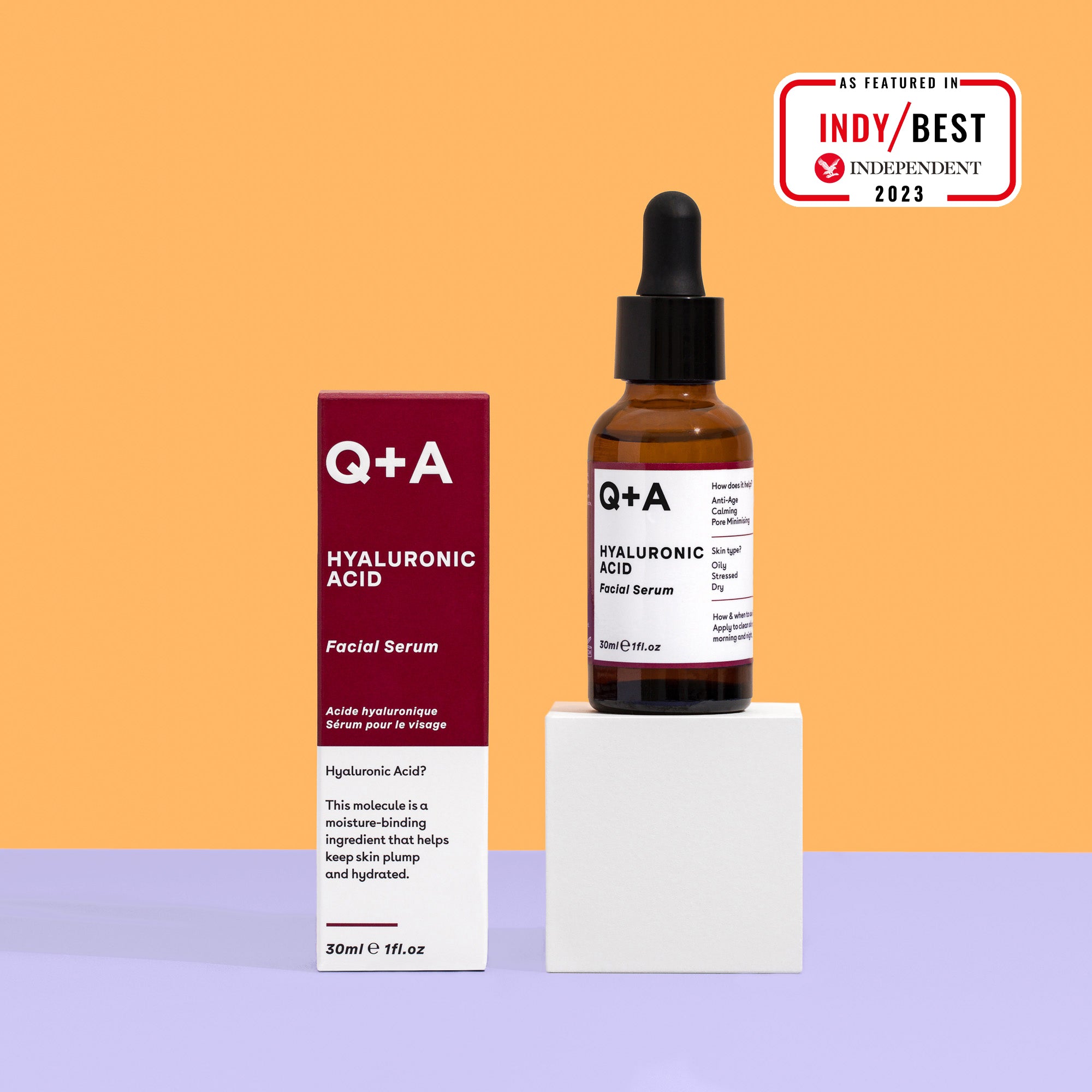 Q+A Hyaluronic acid facial serum 30ml