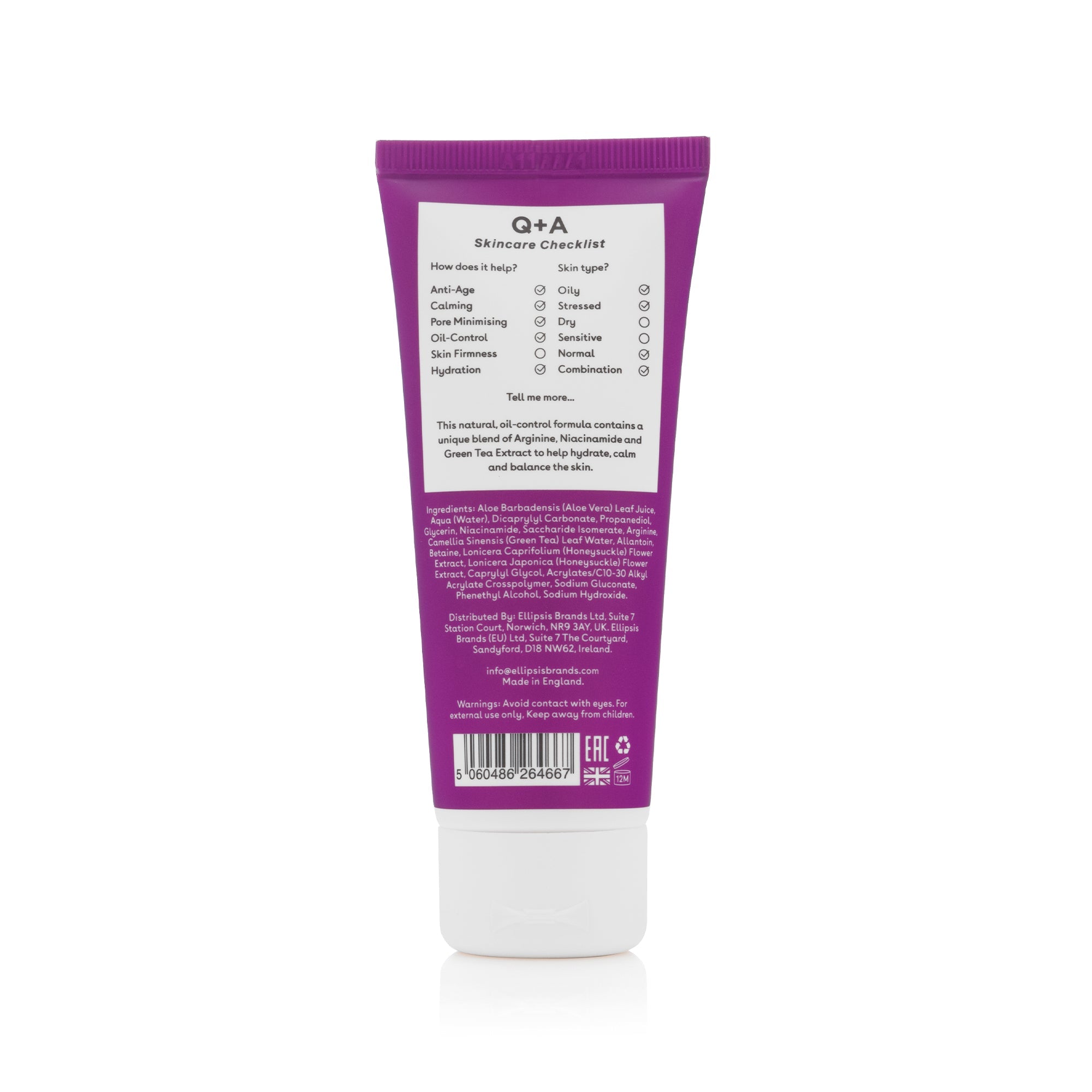 Q+A Amino acid oil-free moisturiser 75ml