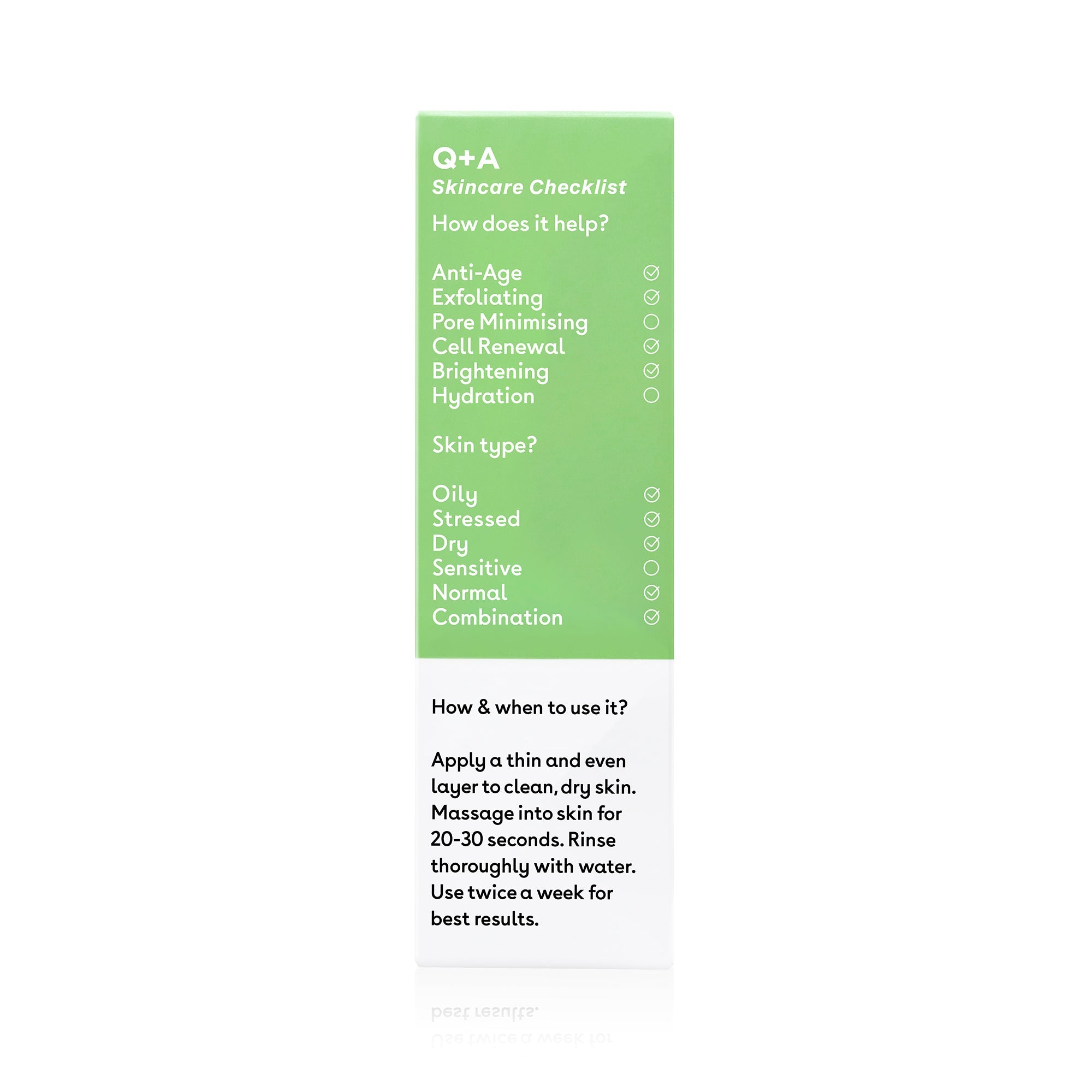 Q+A Apple AHA exfoliating gel 75ml