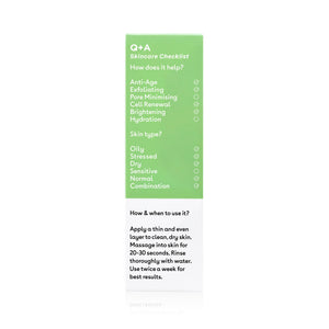 Q+A Apple AHA exfoliating gel 75ml