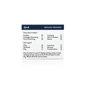 Q+A Activated charcoal face mask 50g