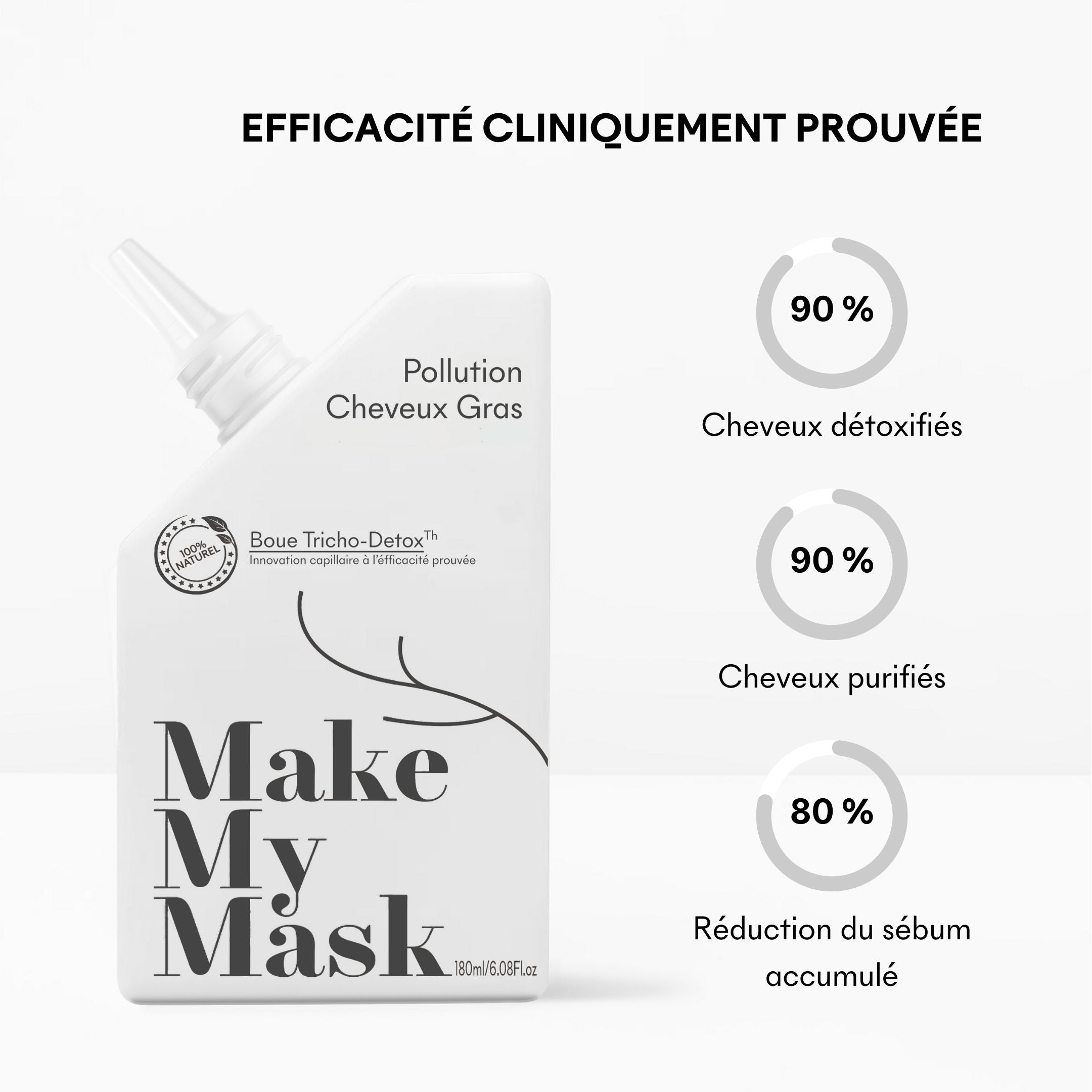 Make My Mask Pre-shampoo mud tricho-detox oily hair 180ml