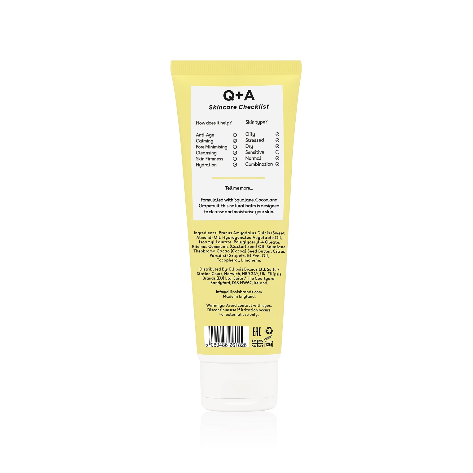 Q+A Grapefruit cleansing balm 125ml
