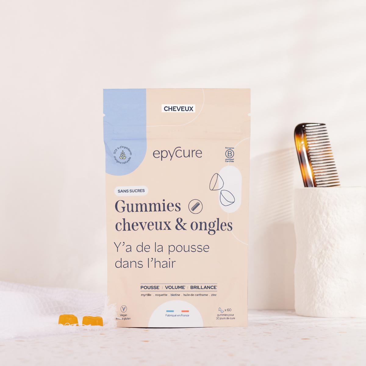 Epycure Gummies hair & nails 60 vegan gummies