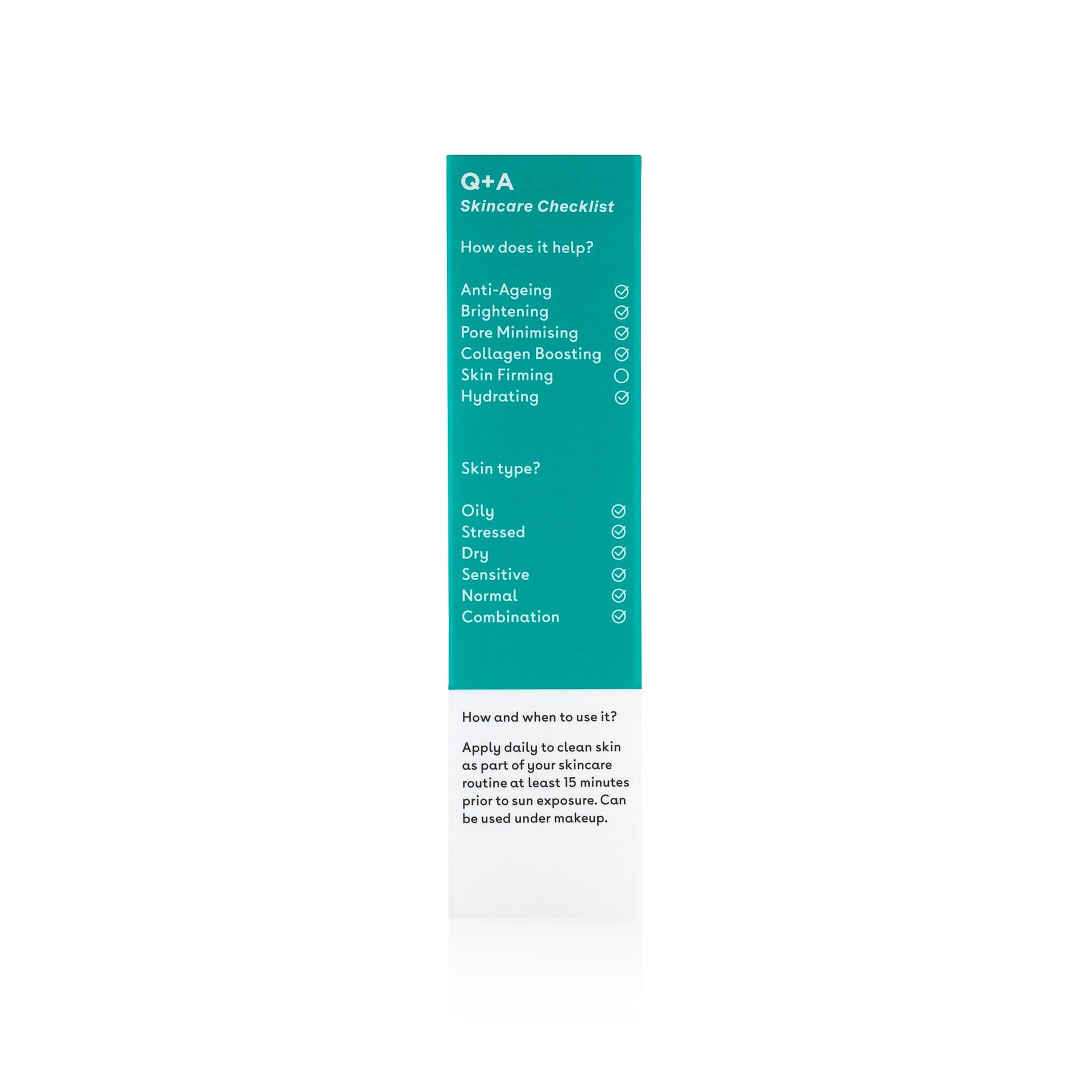 Q+A Niacinamide SPF 50 balancing daily sunscreen 50ml
