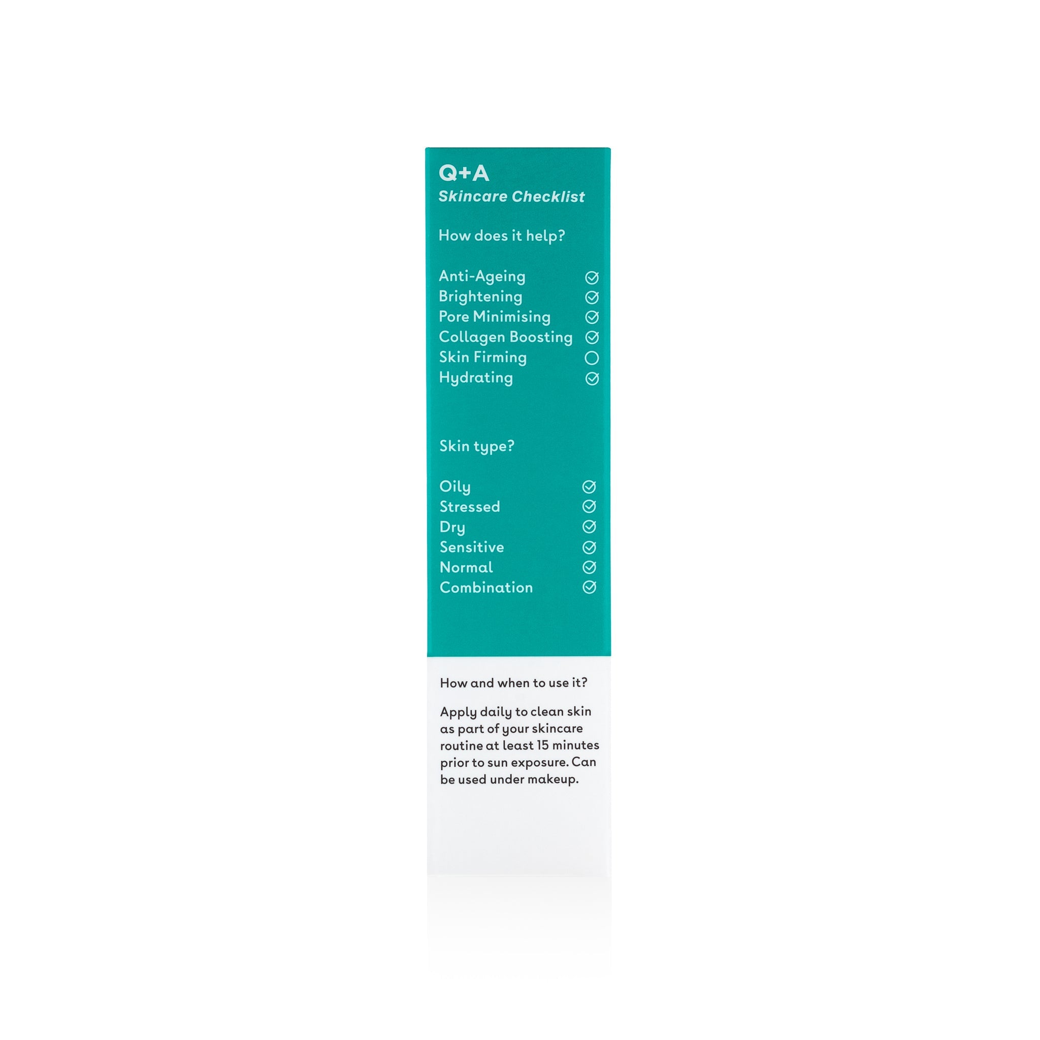Q+A Niacinamide SPF 50 balancing daily sunscreen 50ml