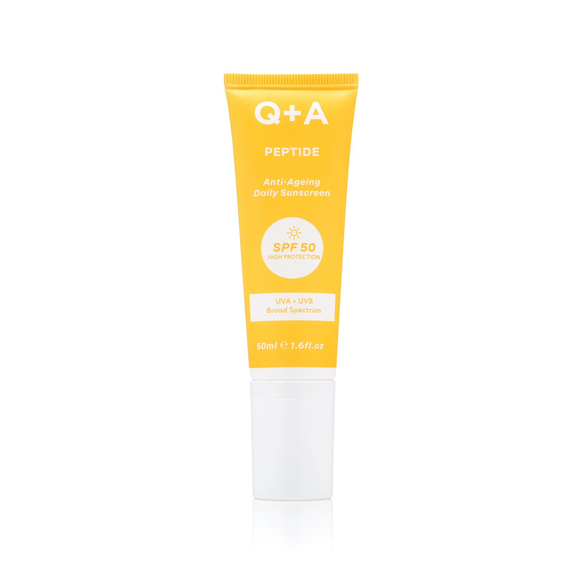 Q+A Peptide SPF 50 anti-ageing daily sunscreen 50ml