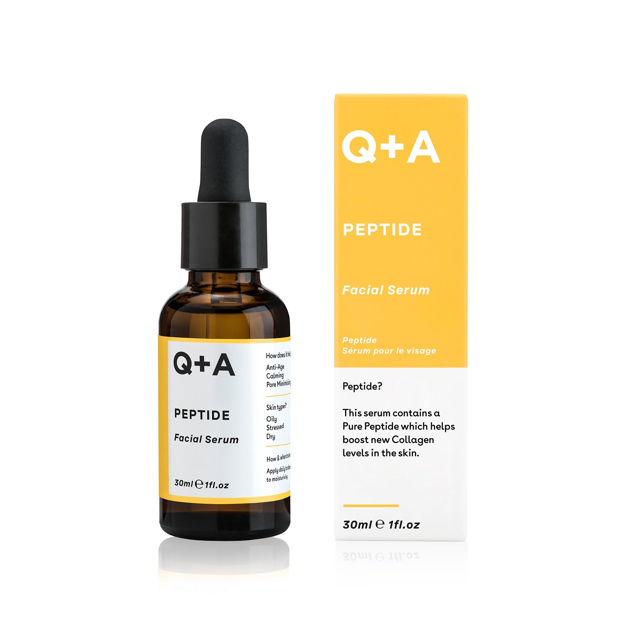 Q+A Peptide facial serum 30ml