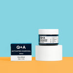 Q+A Activated charcoal face mask 50g