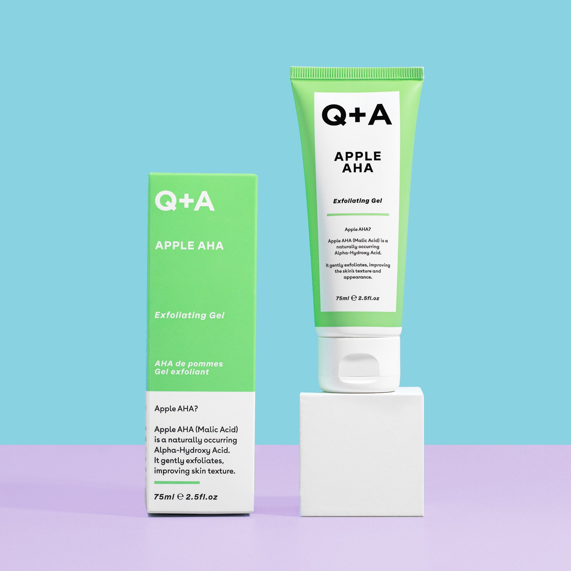Q+A Apple AHA exfoliating gel 75ml