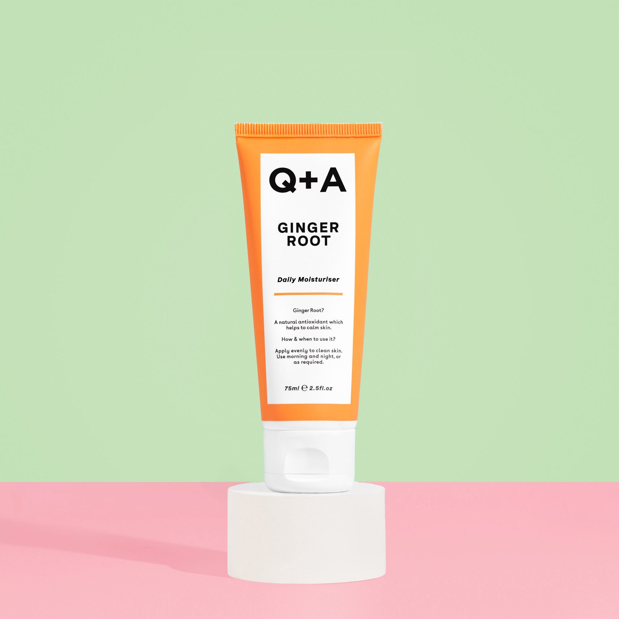 Q+A Ginger root daily moisturiser 75ml