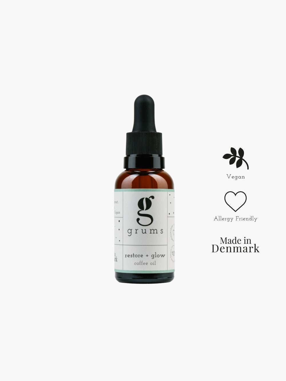 Grums Aarhus Restore + glow coffee oil 15ml