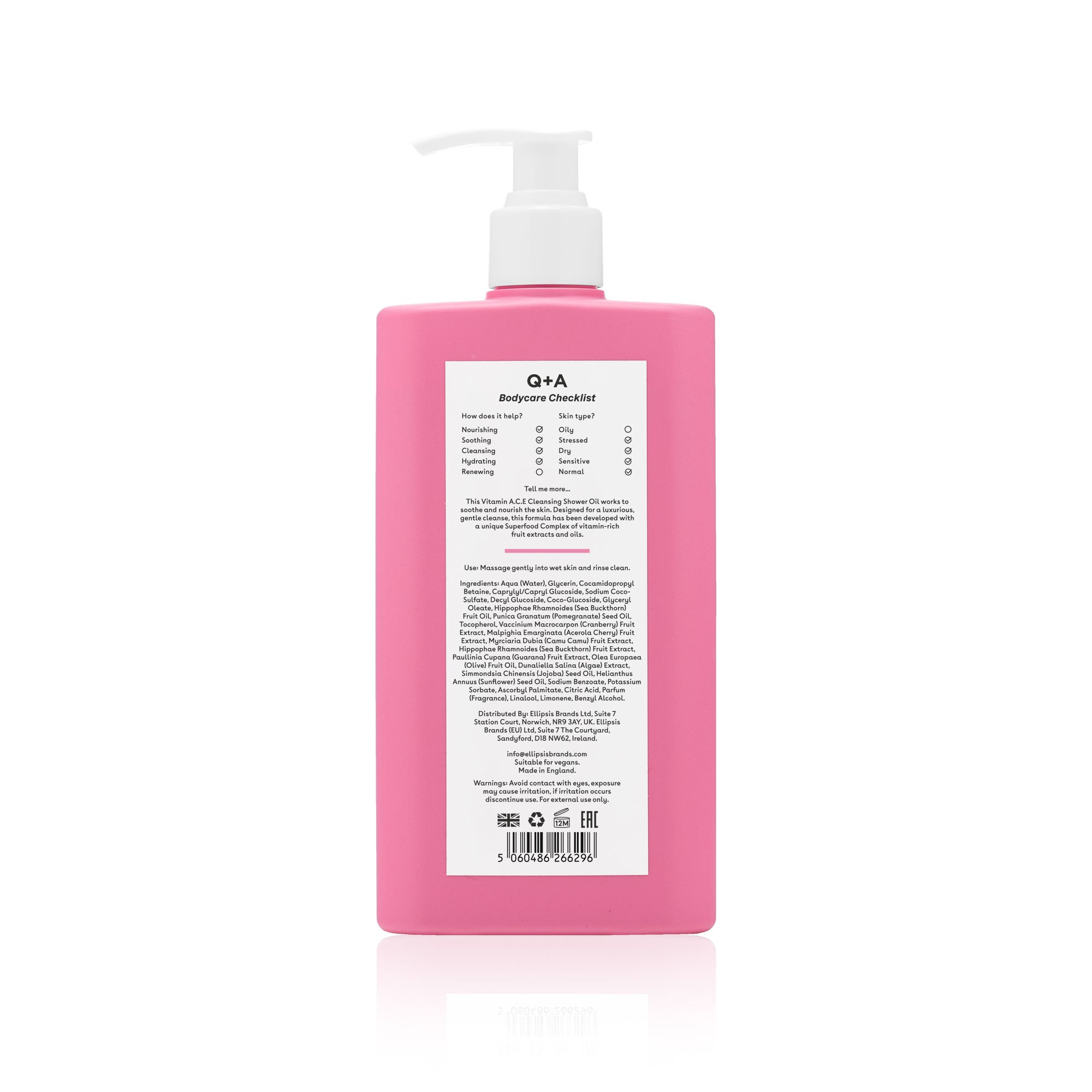 Q+A Vitamin A.C.E. warming gel mask 75ml