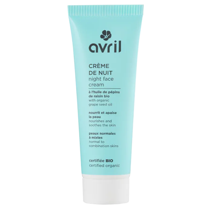 Avril Beauté Crème de nuit peaux normales et mixtes