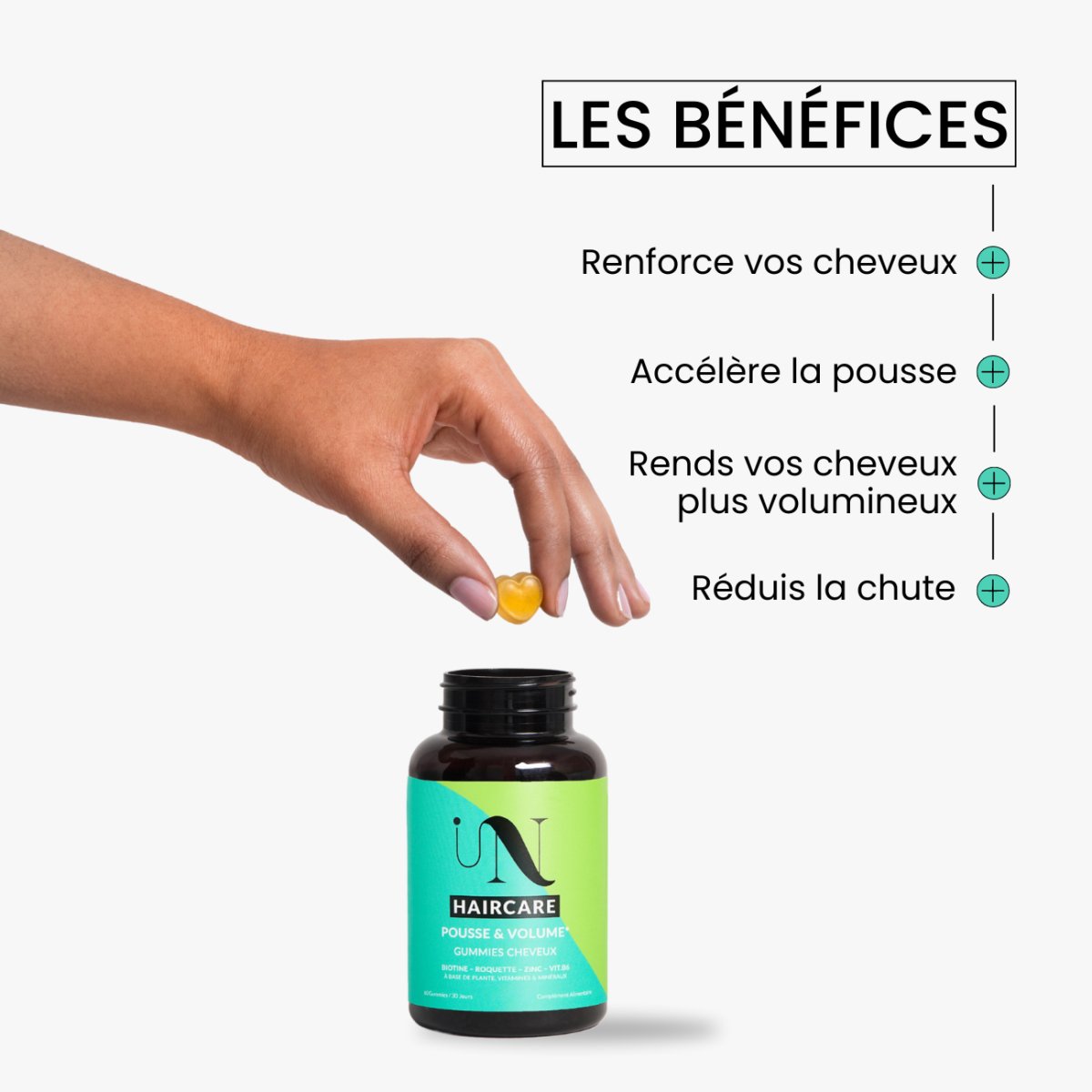 In Haircare Gummies - cure pousse de cheveux 60 units