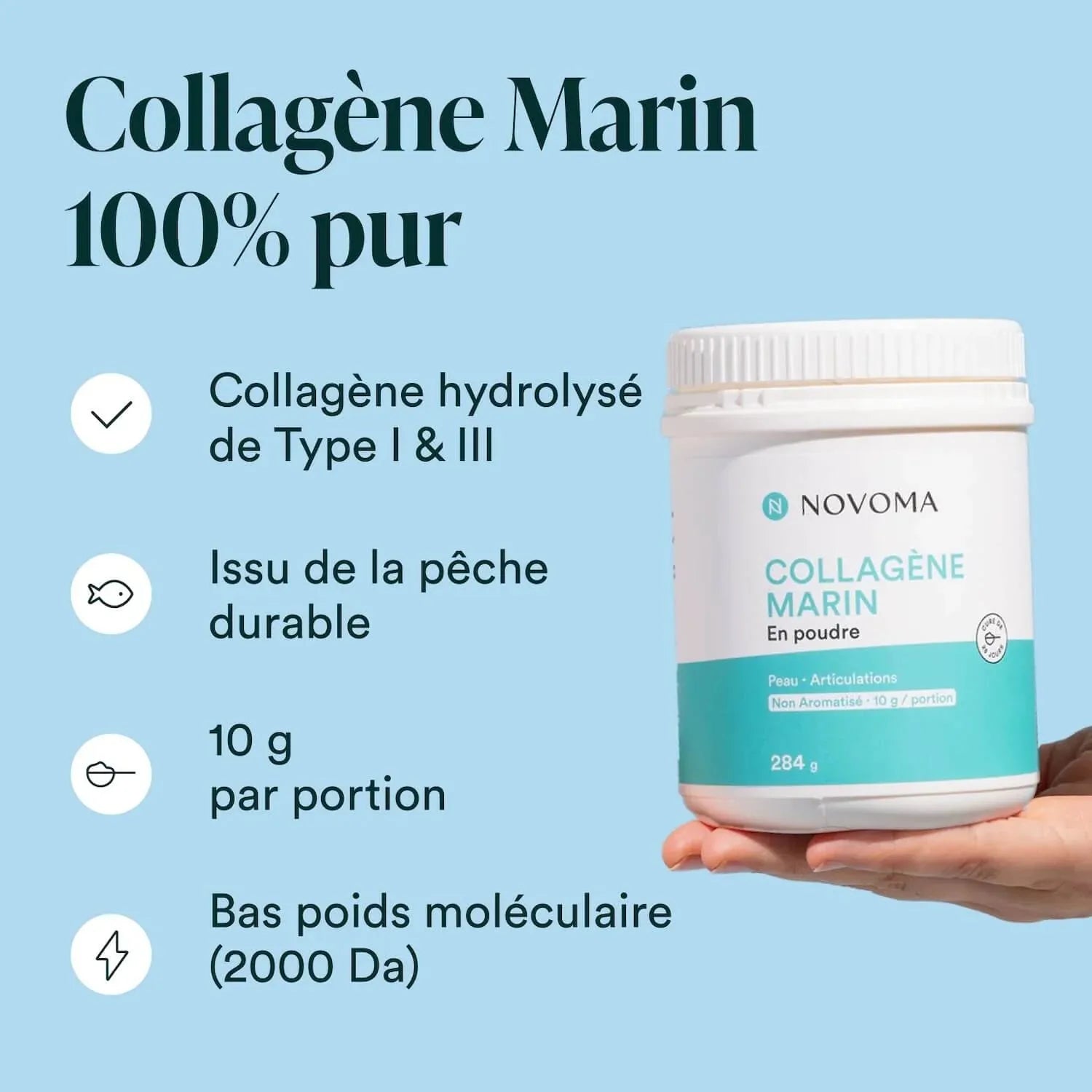 Novoma Unflavored Marine Collagen 284g