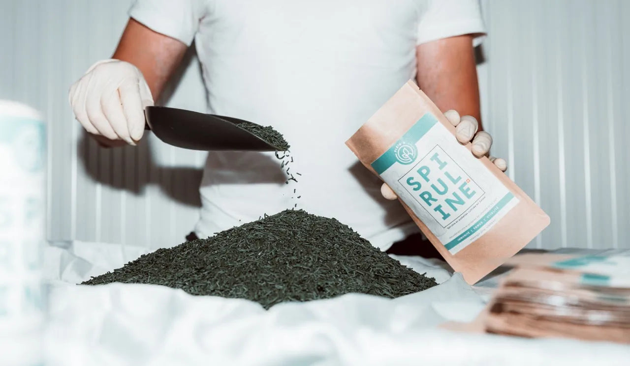 Plein'R Spiruline en paillettes – cylindre